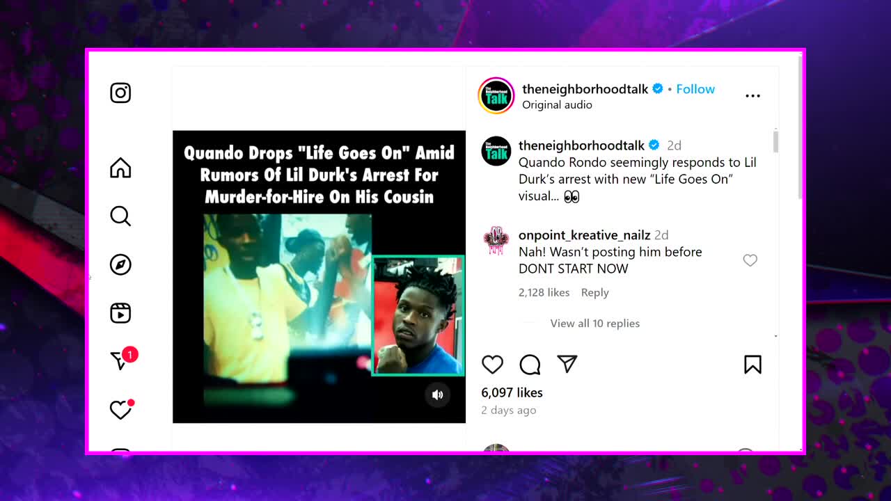 Lil Durk Arrest, Officer fires shot at man, Bears Player Taunts Commander Fans