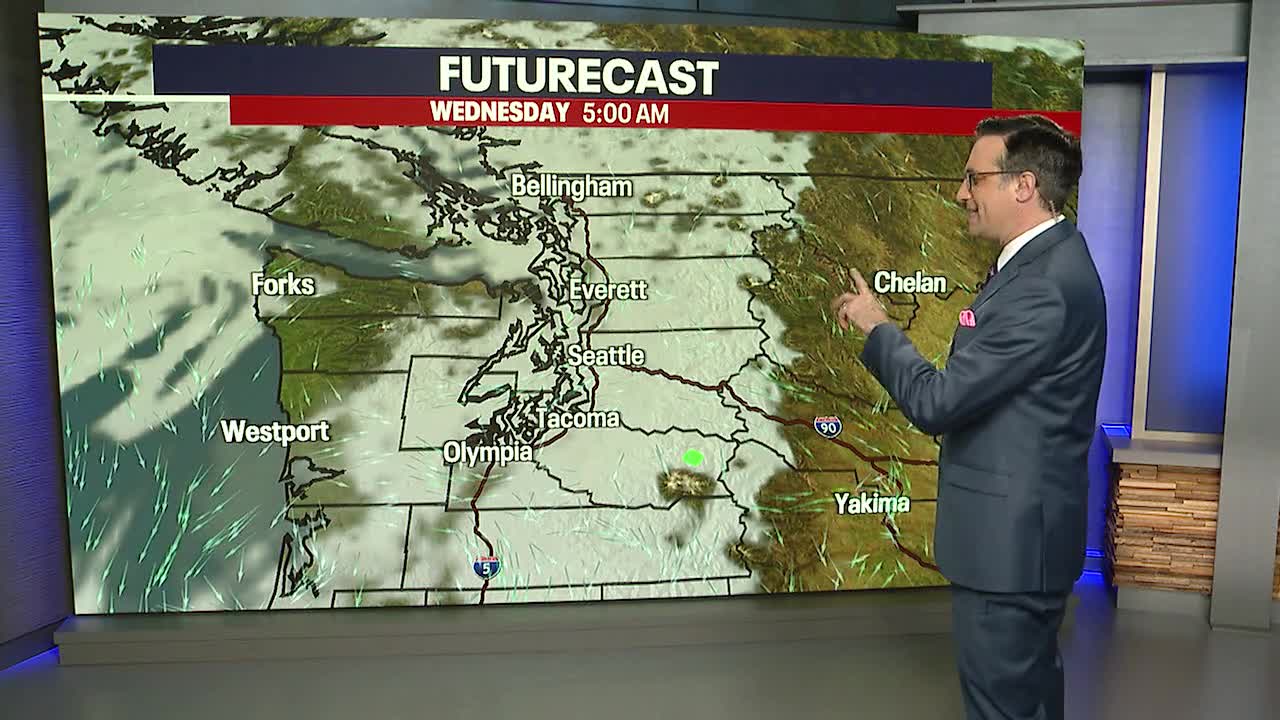 Clouds continue Wednesday morning with dry conditions